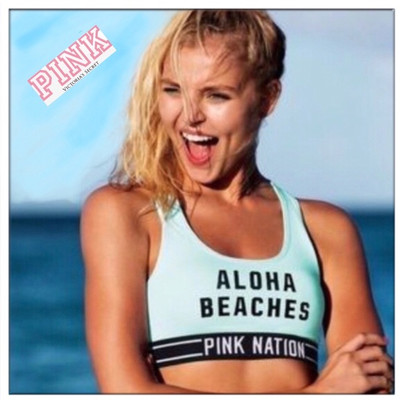 PINK Victoria's Secret Tops - Pink Victorias Secret “aloha beaches” crop top